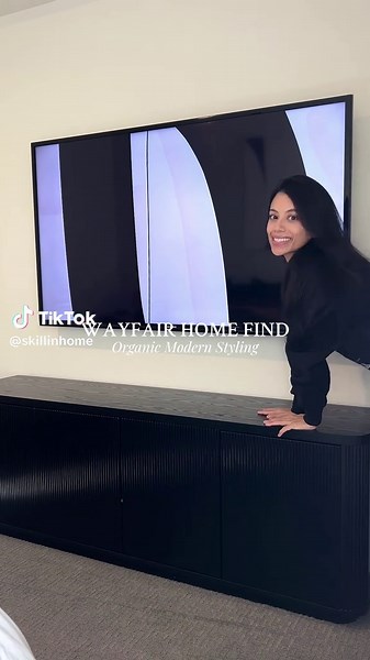 Stunning Media Console from Wayfair for Organic Modern Home