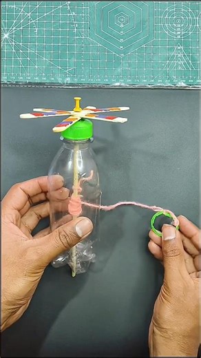 DIY Bottle Hand Fan Craft for kids #shots #craft #trending #diy #kidsart #ytshorts