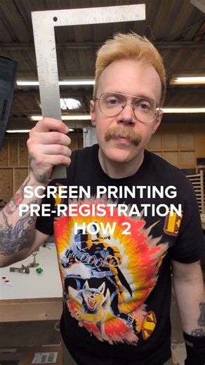 💥 Action Tees 💥 on Instagram: "Screen printing registration! The basic process of how I pre register all of my screen prints. I do this for both single and multi color prints. T-shirts, posters, whatever. Check it out, show a friend! People be asking like crazy about this. 💪👊💥 #screenprinting #screenprinter #tshirtprinting #screenprintingprocess"