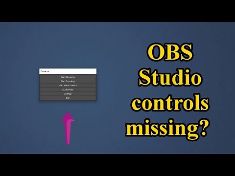 Recording , streaming option missing OBS Studio FIX