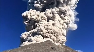 Stunning video shows eruption of volcano in Indonesia