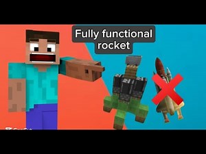 How to Build a Flying Rocket with Redstone in Minecraft (Easy Tutorial).