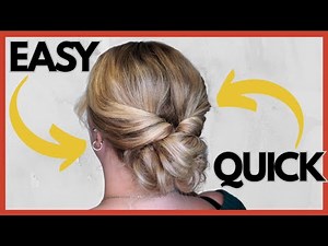 SIMPLE 2 minute messy updo for medium to long hair