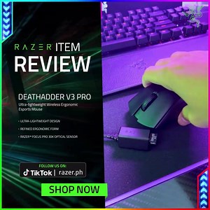 Attention all gamers! The Razer DeathAdder V3 Pro is the ultimate weapon for mastering every virtual battle. Its sleek design, 25% lighter than before, offers exceptional comfort for endless gaming sessions. Check out now and embrace victory at your fingertips! Shop here: https://s.lazada.com.ph/l.bFgo | Lucky HR | Facebook