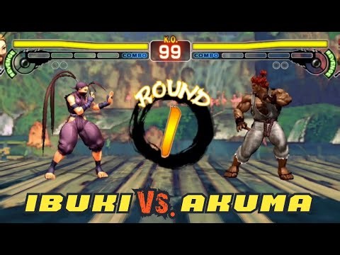 Ibuki vs Akuma | Street Fighter Gameplay Battle