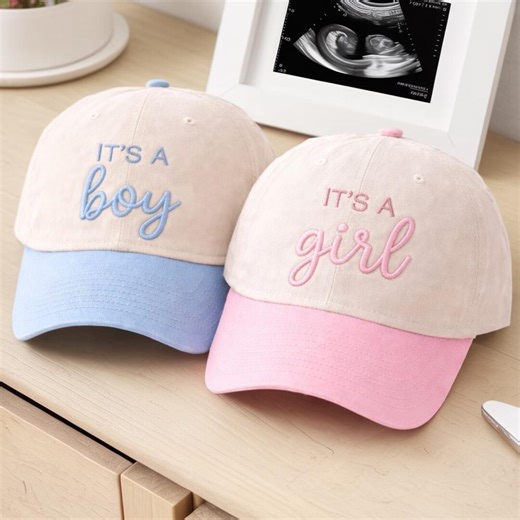 Embroidered Gender Reveal Hat, It’s a Boy It’s a Girl Baseball Cap, Pregnancy Announcement Gift, Baby Gender Reveal Party - Etsy