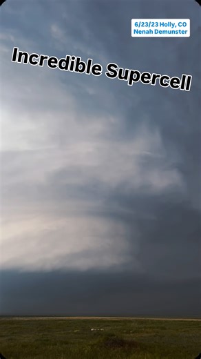 From the Archives: Intense supercell with amazing structure just before producing a tornado near Holly, Colorado on June 23, 2023. Stunning footage captured by Storm Chaser Nenah D. | Texas Storm Chasers