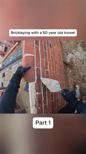 8.8K views · 60 reactions | Bricklaying with a 50 year old trowel #fblifestyle #bricklaying #bricklayer #brickwork | Bricks Trick | Facebook