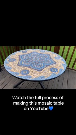 Mosaic table full process on YouTube, link in the comments💜 -000 #bunny #mosaic #handmade #papermosaic #table #platecutting #art #diy | Abshire Marie