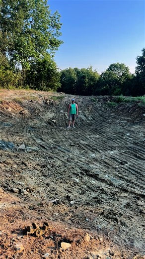 Collins Country on Instagram: "We are DONE digging out our livestock pond with our skid steer!!! ✅ It feels good to finally get this project done! It’s been on the to-do list for a while… Hopefully this time next year it will be filled with water and cows will be drinking out of it ❤️ #skidsteer #skidsteerloader #homestead #farmlife #diy #project #pond #livestock"