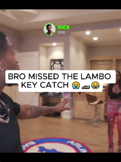 BRO MISSED THE LAMBO KEY CATCH 😭🏎️😂.#DDG