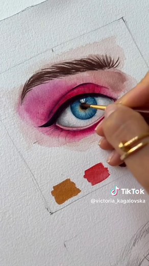 Watercolor Eyes Tutorial: Drawing with Aquarelle Paint