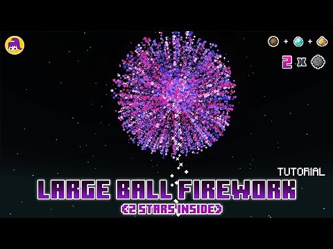 How to craft Large Ball Firework with 2 stars (core) inside - Minecraft mini tutorial