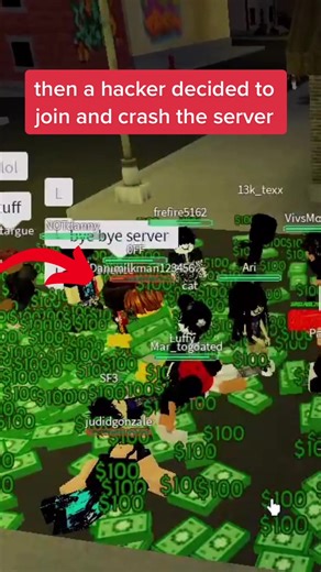 Dropped 5 Million Da Hood Cash in Public Server | Hacker Crashes it!