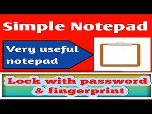 Advanced Notepad for Android/smart mobile: lock notepad with fingerprint & password