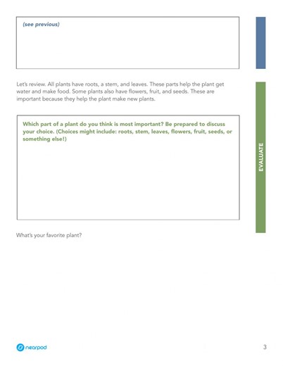 Parts of a plant - Guided Video online exercise for