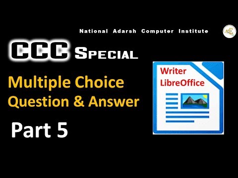 LibreOffice Writer Part 5| Important Multiple Choice Questions (MCQ) with Answers
