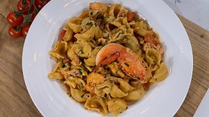 James Martin's brandy infused lobster tagliatelle