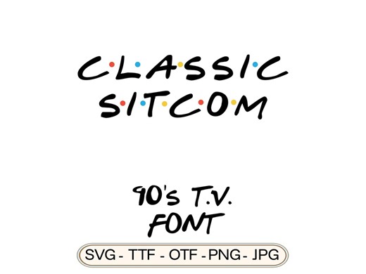 Classic Sitcom Font | 90s TV Show Inspired Typeface | Retro Comedy Font | SVG TTF | Commercial Use Included - Etsy UK