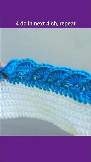 you must try this crochet wave edge for beginners