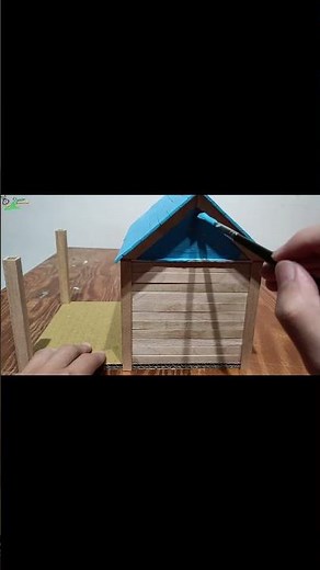 Building a Mini House with Popsicle Sticks 🌿