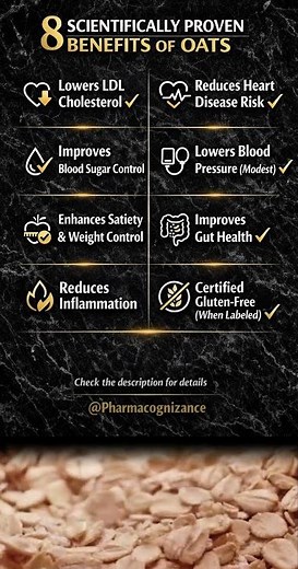 8 Scientifically Proven Benefits of Oats 🫀