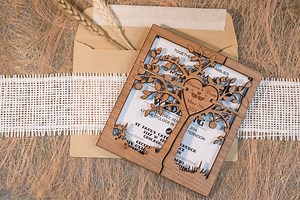 Rustic Wedding Invitation Tree Wedding Invitation Rustic Kraft Wedding Invitation Set Personalized Wedding Invitations Rustic Invitations - Etsy