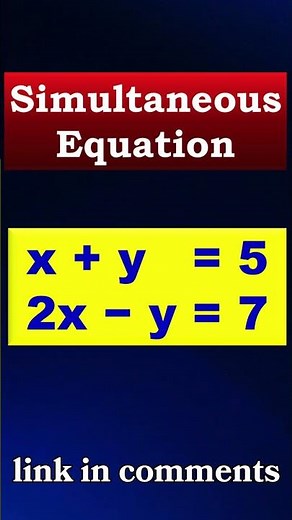 Simultaneous Linear Equations | IGCSE & Grade 9–10 Algebra