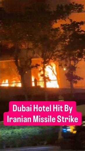 Iran Israel War | Dubai Hotel Ablaze After Iranian Missile Strike #iran #israel #dubai