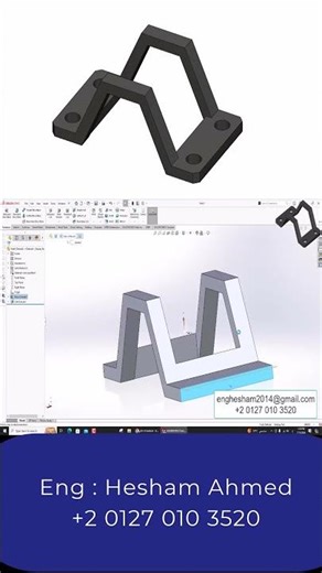 Solidworks Exercise No. 95 #solidworks #hesham_solidworks #cad #engineering