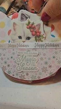 Sweet kitty Christmas mini album #kimbokreations