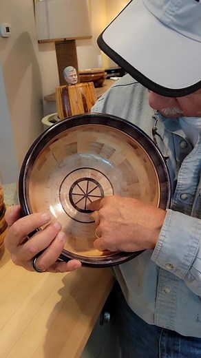Segmented Walnut and Maple Bowl