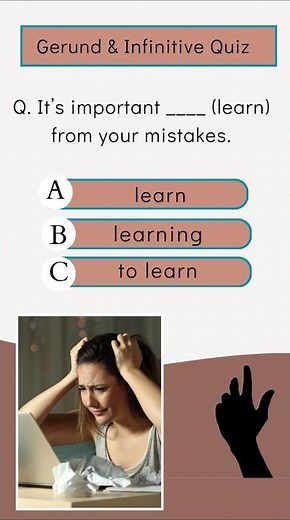 Gerund vs Infinitive Quiz l #quizgrammarquiz