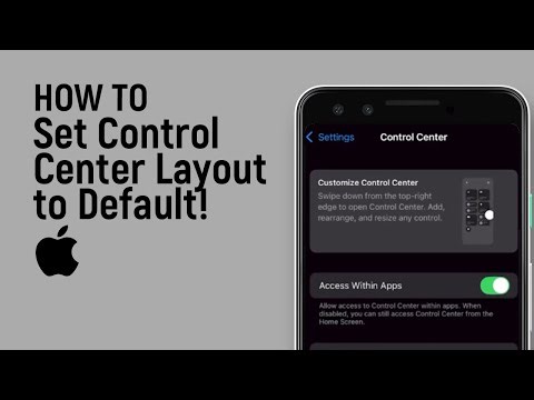 How to Set Control Center Layout to Default on Iphone [easy]