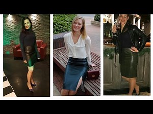 Creative and incredible collection of office wear leather pencil skirts