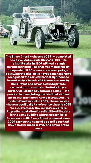 The Rolls Royce Ghost Was Named After a Car That Completed 15,000 Miles Without Stopping