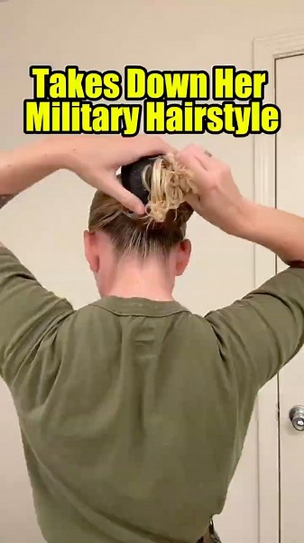 Military Girl Finally Takes Down Her Hair After 16 Hours 😱 (Hair Care Routine)