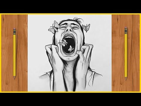 Creepy Drawings / Creepy Face Drawing Tutorial / Scary Drawing / how to draw creepy Faces