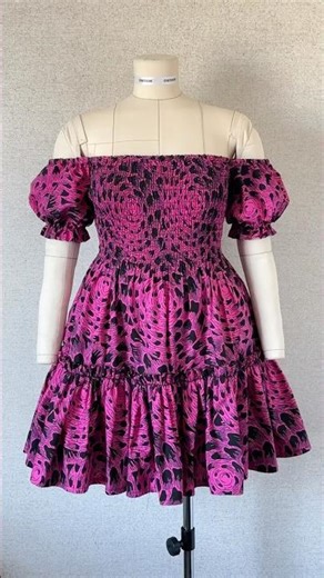 How to sew a shirred gathered dress with puffy sleeves like a Pro