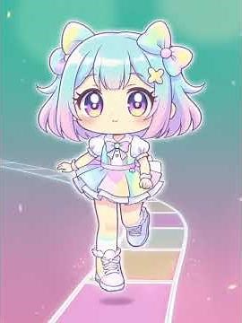 Pastel Kawaii Glow Girl – Beat Aesthetic#anime #funnyvideo #coffindanceanimeshorts