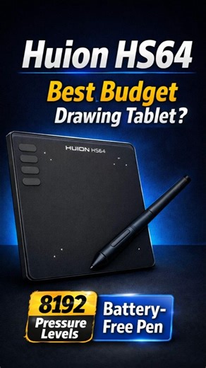 Huion HS64 Drawing Tablet Review 🔥 Best Tablet for Beginners? ✍️ #drawingtablet #digitalpen #art