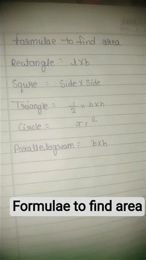 formula to find area #learning #formula #learn_with_simar