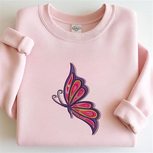 Elegant Butterfly Machine Embroidery Pattern | Digital Stitch File | Instant Download | Multiple Sizes & Formats Included - Etsy