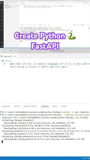 Create Python 🐍 FastAPI #programming #coding #python