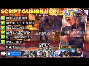 UPDATE Script Skin Gusion KOF - K' No Password | Full Effect Voice | Patch Terbaru