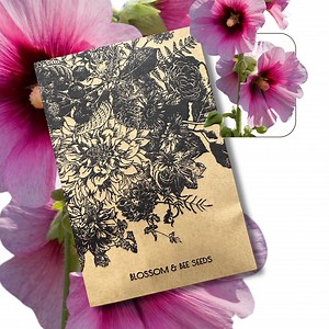 Hollyhock (pink) Alcea Rosea - Etsy Canada