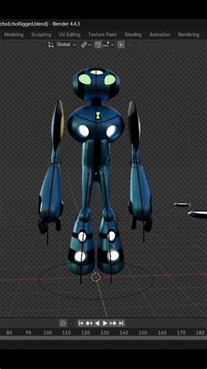 Ultimate Echo Echo | Ben 10 Alien 3d models #blender #ben10 #animation