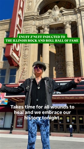 Enuff Z'Nuff on Instagram: "Takes time for all wounds to heal, and we embrace this award with all gratitude, appreciation and love! @chipznuff bass and vocals @donnievieofficial1 guitar and vocals @bja888 on drums @luiskalil_ on guitar @alexfreakingkane on guitar @jasoncamino on guitar ✌️☮️ #rockandrollhalloffame #rocknroll #disturbed #enuffznuff"