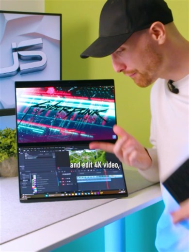 This #Windows11 Zenbook Duo is so powerful it doesn't even NEED a GPU?? 😱 #ASUS #Zenbook #duo #2026 #dualscreen #dual #laptop #tech #techtok #technology #pc #intel #bestlaptop #oled #3k #display #CPU #144hz #gaming #videoediting #copilot #windows