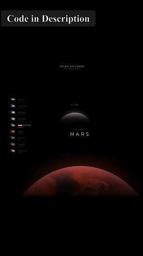 Creative Codepen CSS Animation | Solar System Explorer in CSS only